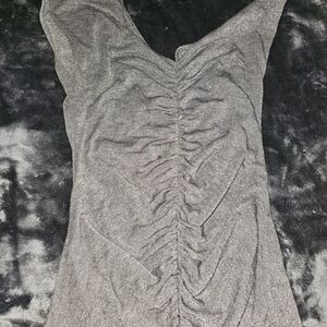 Wet Seal Silver Ruched Tank Top